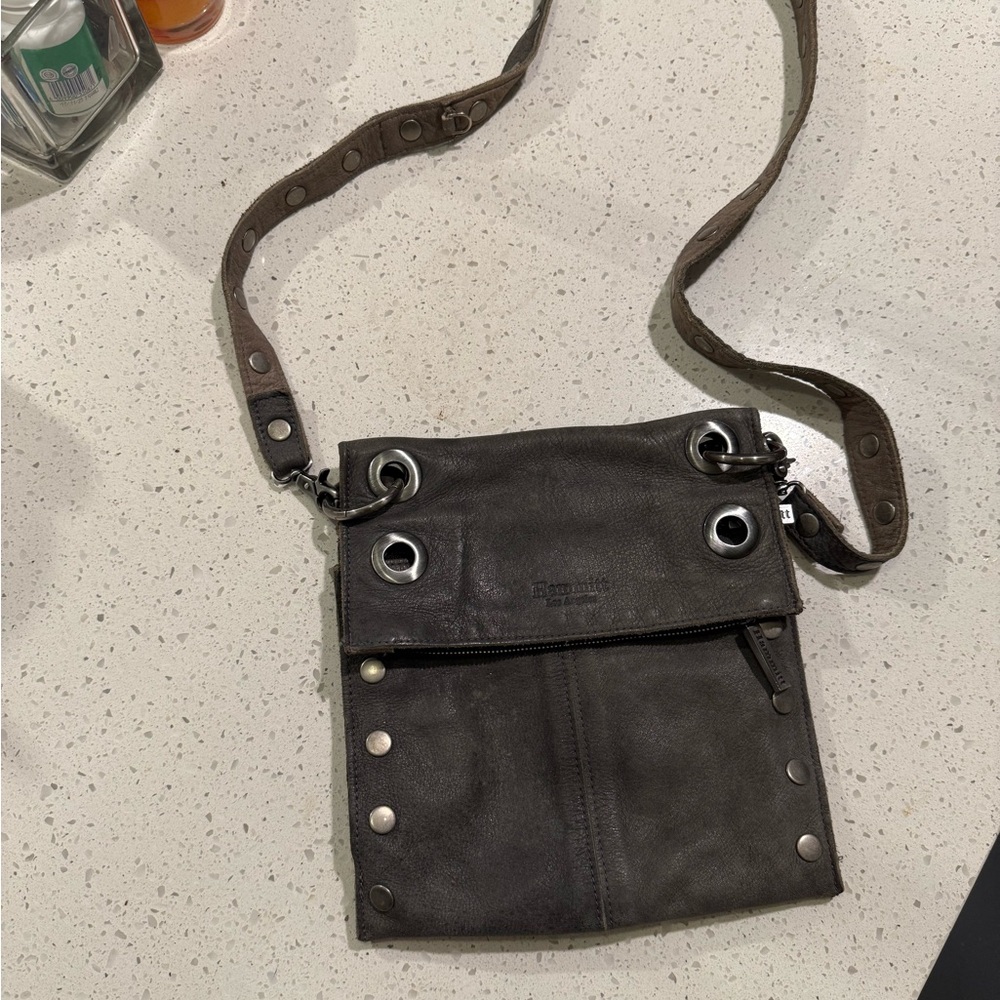 Hammitt Leather Grey Crossbody Bag
